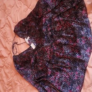 Floral blouse with balloon sleeves 2X